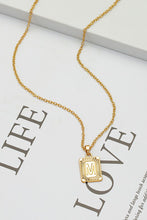 Load image into Gallery viewer, Rectangle Double Sided Letter Initial Pendant