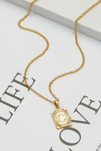 Load image into Gallery viewer, Rectangle Double Sided Letter Initial Pendant