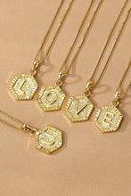 Load image into Gallery viewer, Rectangle Double Sided Letter Initial Pendant
