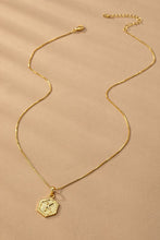 Load image into Gallery viewer, Hexagon Brass Letter Initial Pendant