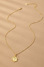Load image into Gallery viewer, Hexagon Brass Letter Initial Pendant