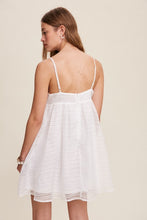 Load image into Gallery viewer, ^Front Ribbon Tie Mini Dress - White