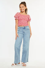 Load image into Gallery viewer, High Rise Wide Leg Side Slit Denim - Youth