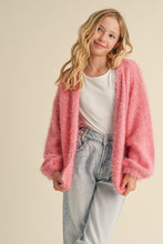Load image into Gallery viewer, Billow Sleeve Cardigan Pink - Youth