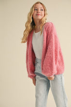 Load image into Gallery viewer, Billow Sleeve Cardigan Pink - Youth