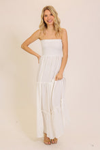 Load image into Gallery viewer, Strapless Airflow Maxi Dress - White
