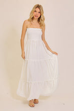 Load image into Gallery viewer, Strapless Airflow Maxi Dress - White