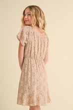 Load image into Gallery viewer, Eyelet Faux Wrap Spring Dress Taupe - Youth