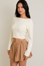 Load image into Gallery viewer, Boat Neck Tie Back Sweater