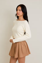 Load image into Gallery viewer, Boat Neck Tie Back Sweater