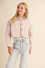 Load image into Gallery viewer, Floral Cropped Boxy Jacket - Youth