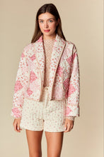 Load image into Gallery viewer, Floral Patchwork Quilted Jacket - Pink/Creme