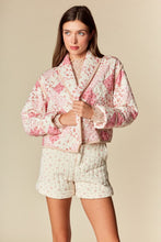 Load image into Gallery viewer, Floral Patchwork Quilted Jacket - Pink/Creme