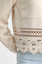 Load image into Gallery viewer, Lasercut Detailed Jacket - Stone