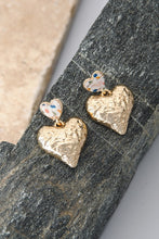 Load image into Gallery viewer, Heart Cort Print Drop Earrings