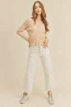 Load image into Gallery viewer, ^Abstract Printed Sweater Top - Apricot/Cream