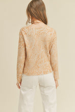 Load image into Gallery viewer, ^Abstract Printed Sweater Top - Apricot/Cream