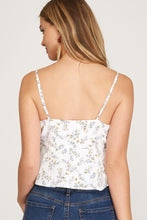 Load image into Gallery viewer, Front Tie Detail Floral Cami Top
