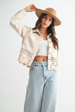 Load image into Gallery viewer, Lasercut Detailed Jacket - Stone