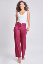 Load image into Gallery viewer, Wide Leg High Rise Hyperstretch Jean - Burgundy
