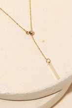 Load image into Gallery viewer, Mini Metal Bar Charm Necklace - Gold