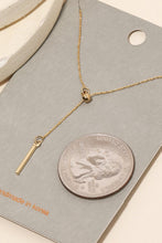 Load image into Gallery viewer, Mini Metal Bar Charm Necklace - Gold