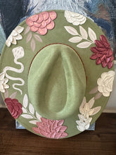 Load image into Gallery viewer, The "Izzy" Hand Painted Fedora - Sage