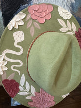 Load image into Gallery viewer, The "Izzy" Hand Painted Fedora - Sage