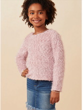 Load image into Gallery viewer, Long Sleeve Fuzzy Spangle Top Pink - Youth
