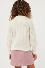 Load image into Gallery viewer, ^Long Cuff Cable Knit Pullover Ivory - Youth