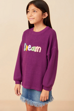 Load image into Gallery viewer, Handknit Pop Up Dream Sweater - Purple
