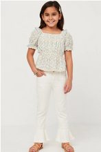Load image into Gallery viewer, Embroidered Eyelet Peplum Floral - Youth
