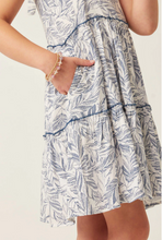 Load image into Gallery viewer, Botanical Tiered Tie Shoulder Dress - Youth
