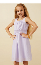 Load image into Gallery viewer, ^Smocked Waist Textured Strip Dress Lavender - Youth
