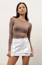 Load image into Gallery viewer, ^Fitted Round Neck Long Sleeve - Taupe
