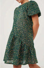 Load image into Gallery viewer, Sequin Asymmetric Hem Dress Green - Youth