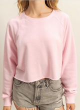 Load image into Gallery viewer, ^Cozy Relaxed Crop Sweater - Light Pink