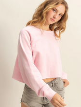 Load image into Gallery viewer, ^Cozy Relaxed Crop Sweater - Light Pink