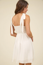 Load image into Gallery viewer, ^Corset Detail Tie Strap Mini Dress - White
