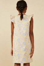 Load image into Gallery viewer, ^Floral Jacquard Ruffle Should Dress Yellow - Youth