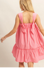 Load image into Gallery viewer, Babydoll Ruffle Hem Thick Strap Mini Dress - Pink