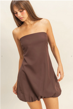 Load image into Gallery viewer, Blouson Mini Dress - Chocolate