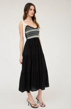 Load image into Gallery viewer, Embroider Detail Ribbon Strap Maxi - Black