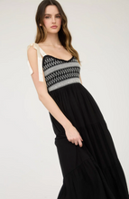 Load image into Gallery viewer, Embroider Detail Ribbon Strap Maxi - Black