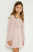 Load image into Gallery viewer, Smocked Square Neck Floral Mini Dress Pink - Youth