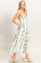Load image into Gallery viewer, Floral V-Neck Cami Dress - Blue