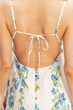 Load image into Gallery viewer, Floral V-Neck Cami Dress - Blue