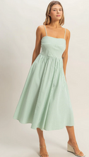 Load image into Gallery viewer, Striped Spaghettie Strap Dress - Green