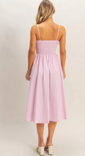 Load image into Gallery viewer, Striped Spaghettie Strap Dress - Pink