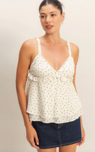 Load image into Gallery viewer, Floral Tiered Top - Cream